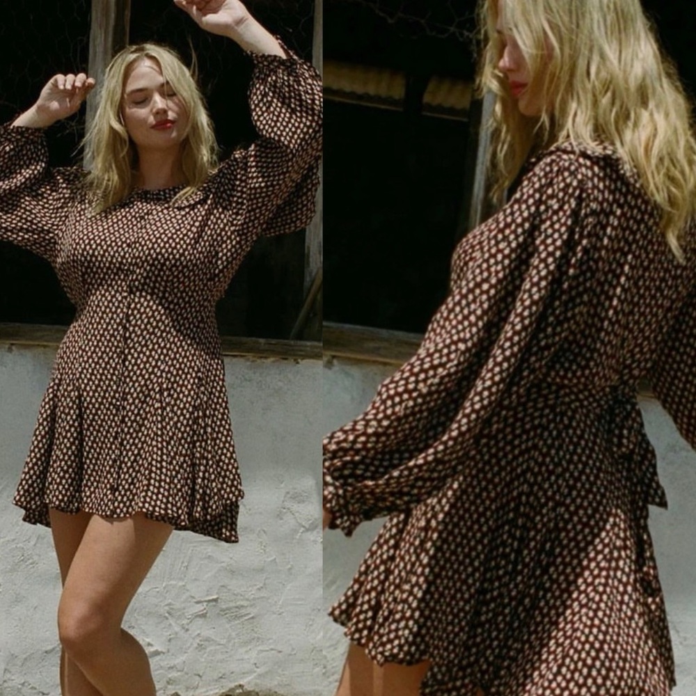Doen Camden Dress in Sable Hyde Park Floral